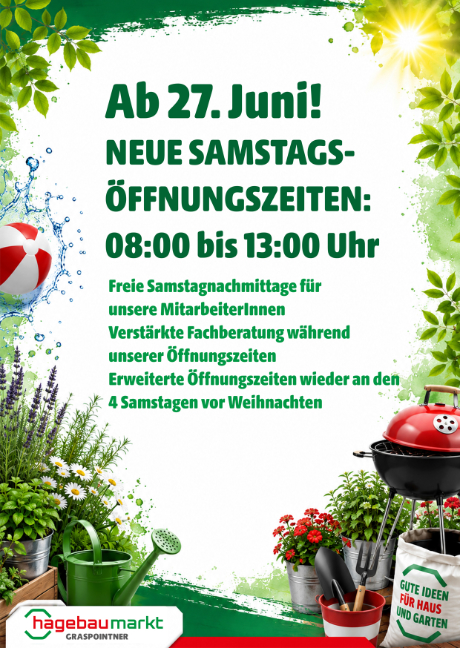 Neue Samstagsöffnungszeiten Bild
